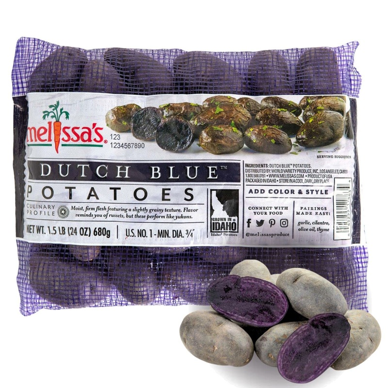 Melissa’s Dutch Blue Potatoes, 3lbs (2x 1.5lb bags) – Purple Baby Potatoes, Fresh Gourmet Quality