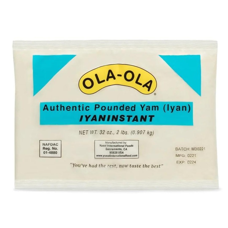 Ola Ola Authentic Pounded Yam (Iyan), 2Lbs