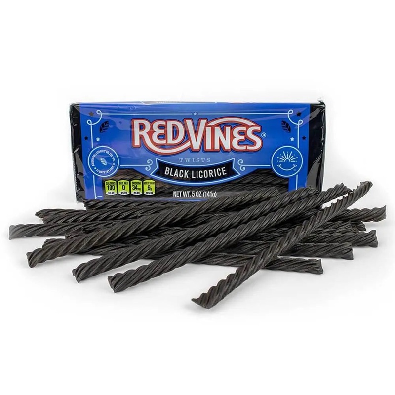 Red Vines Licorice Twists 5-Ounce Trays – Black: 24-Piece Box