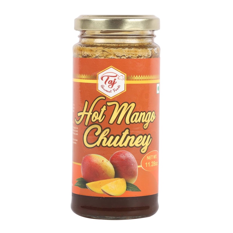 Taj Hot Mango Chutney, Spicy Chutney, 11.2Oz (320G)