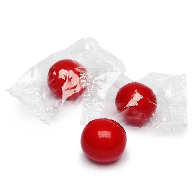 Wrapped 1-Inch Gumballs – Apple Red: 200-Piece Bag