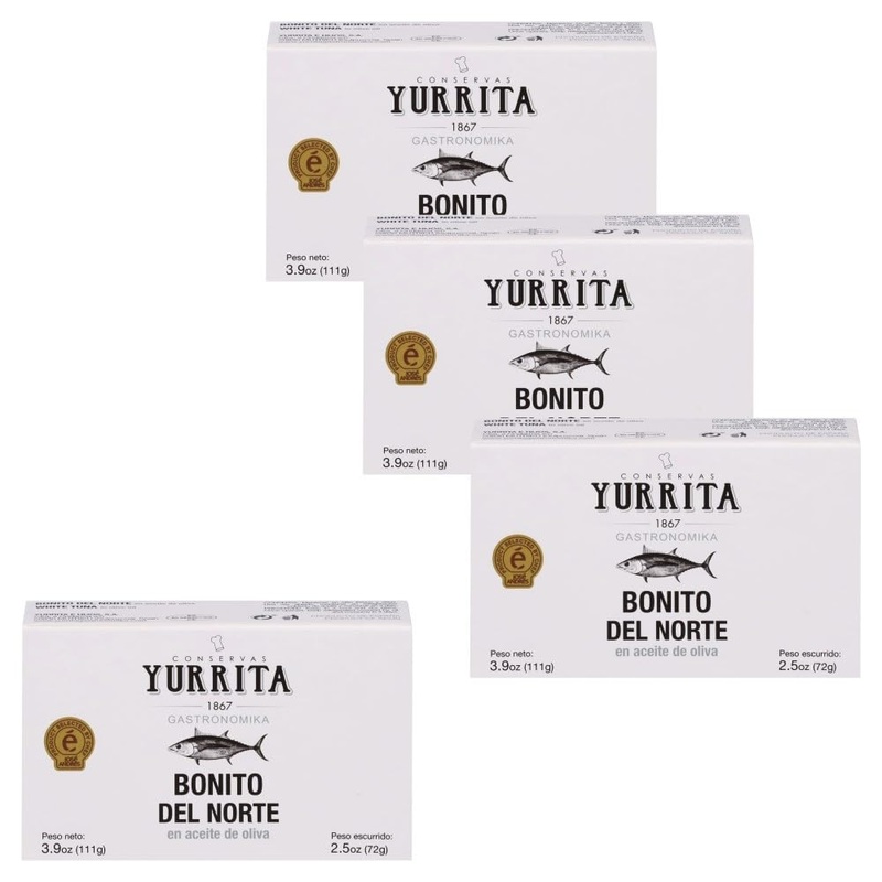 Yurrita Gastronomika Selected By Jos   Andr  S Bonito Del Norte In Olive Oil, 3.9 Oz, 4 Pack