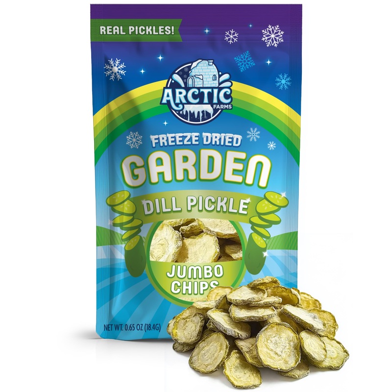Arctic Farms Freeze Dried Kosher Dill Pickle Jumbo Chips (Large Bag)