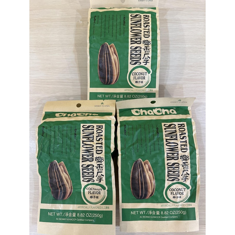 Chacha Roasted Sunflower Seeds (3 Bags) (1, Coconut Flavor)