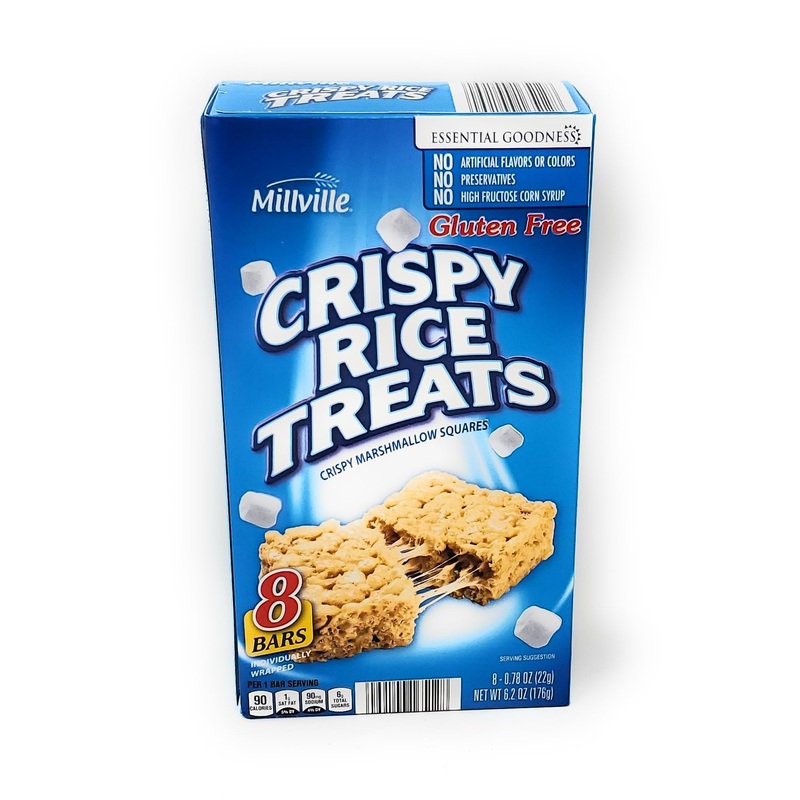Crispy Rice Treats Marshmallow Squares, Gluten Free, No Artificial Flavors, No High Fructose Corn Syrup, 8 Bars, 6.2 Oz/176G (Pa