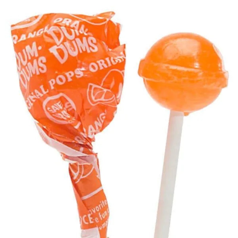 Dum Dums Orange Party Pops – Orange: 75-Piece Bag