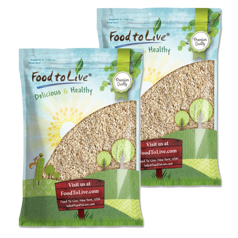 Food To Live Quick Cooking Rolled Oats, 12 Pounds – One Minute Oatmeal, Whole Grain, Instant Meal, Dry Thin Flakes, Uncooked, Ra