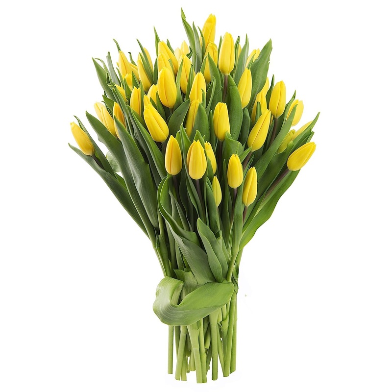 Kabloom Flowers -Valentine’S Day Collection – 30 Yellow Tulips, Gift For Birthday, Sympathy, Anniversary, Get Well, Thank You, V