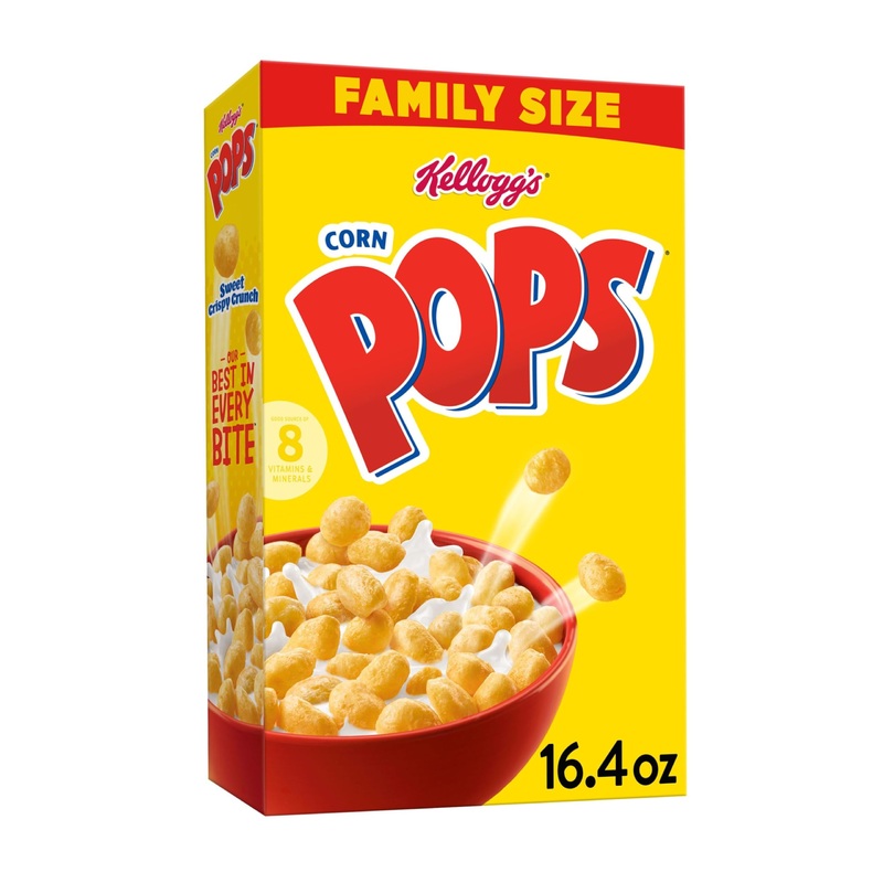 Kellogg’S Corn Pops Breakfast Cereal, Kids Cereal, Family Breakfast, Family Size, Original, 16.4Oz Box (1 Box)