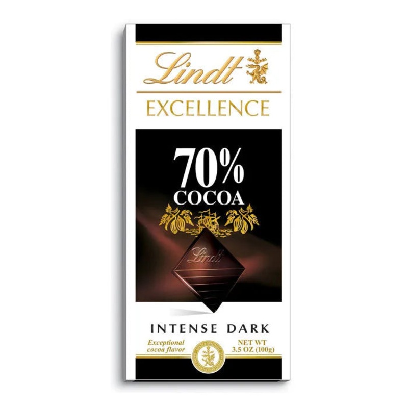 Lindt Excellence 70% Cocoa Dark Chocolate Bar: 12-Piece Box