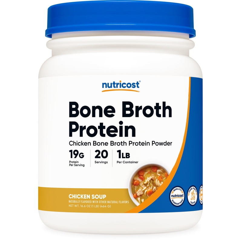 Nutricost Chicken Bone Broth Protein Powder (Chicken Soup Flavored, 20 Servings)