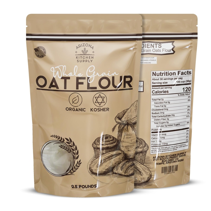 Organic Whole Grain Oat Flour – 2.5 Lb – Product Of The Usa – Premium, Nutrient-Rich Flour For Baking & Cooking Brough To You By