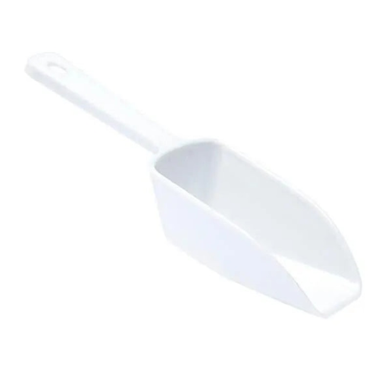 Plastic 2-Ounce Flat Bottom Candy Scoop – White