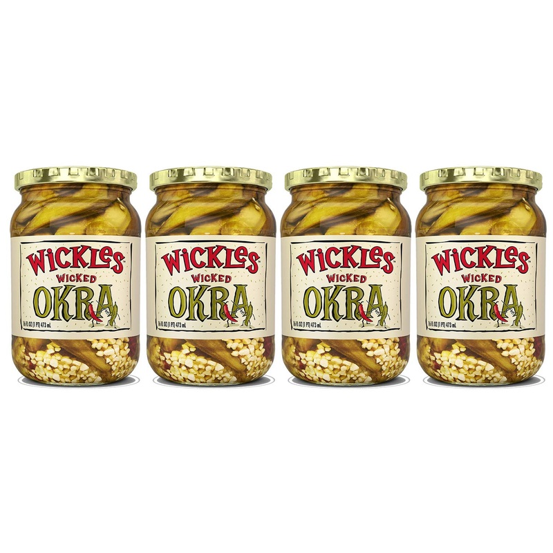 Sims Foods, Wickles Wicked Okra, 16 Oz (Pack Of 4)