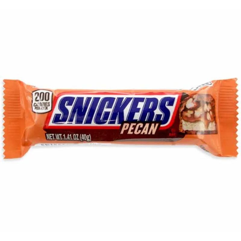 Snickers Pecan Candy Bars: 24-Piece Box