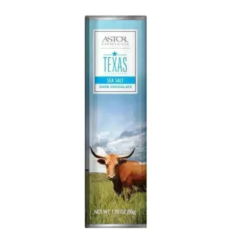 Texas Longhorn Sea Salt Dark Chocolate Bars: 24-Piece Box