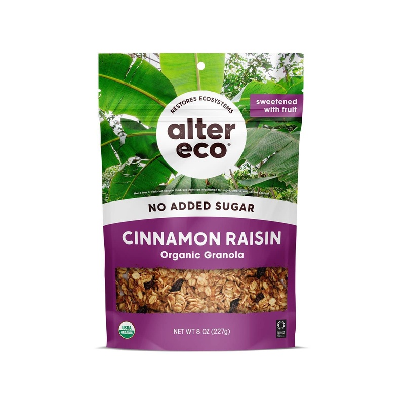 Alter Eco Cinnamon Raisin Granola, Healthy, Organic Breakfast & Snack, Naturally Sweetened With Fruit, Vegan, No Artificial Suga