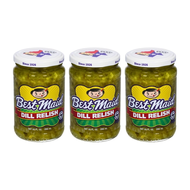 Best Maid Products Pickle Relish 10 Ounce 3 Packs – Sweet, Dill, Jalapeno Sweet, Or Jalapeno Mustard (Dill Relish)
