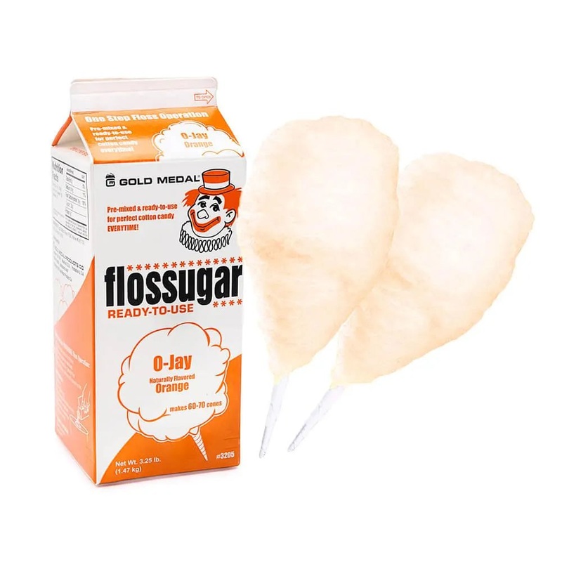 Cotton Candy Floss Sugar – Orange: Half Gallon Carton
