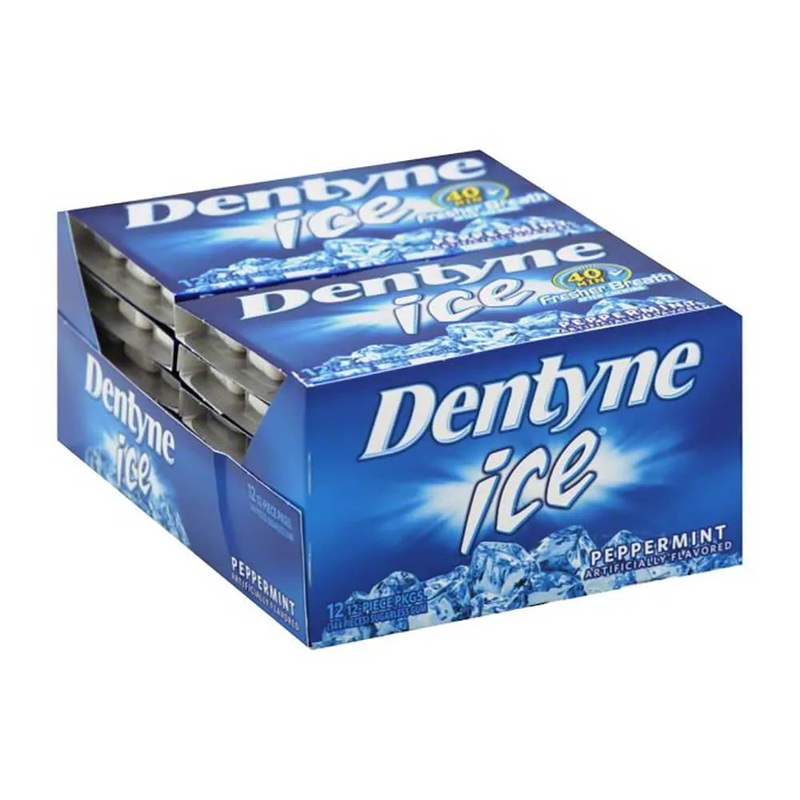 Dentyne Ice Sugar Free Gum Packets – Peppermint: 9-Piece Box
