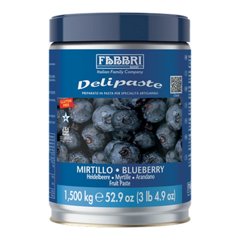 Fabbri Delipaste Blueberry, Flavoring Compound For Gelato, Ice Cream, Soft Serve, Pastry And Confectionary – 1 Tin Of 3.3 Lb