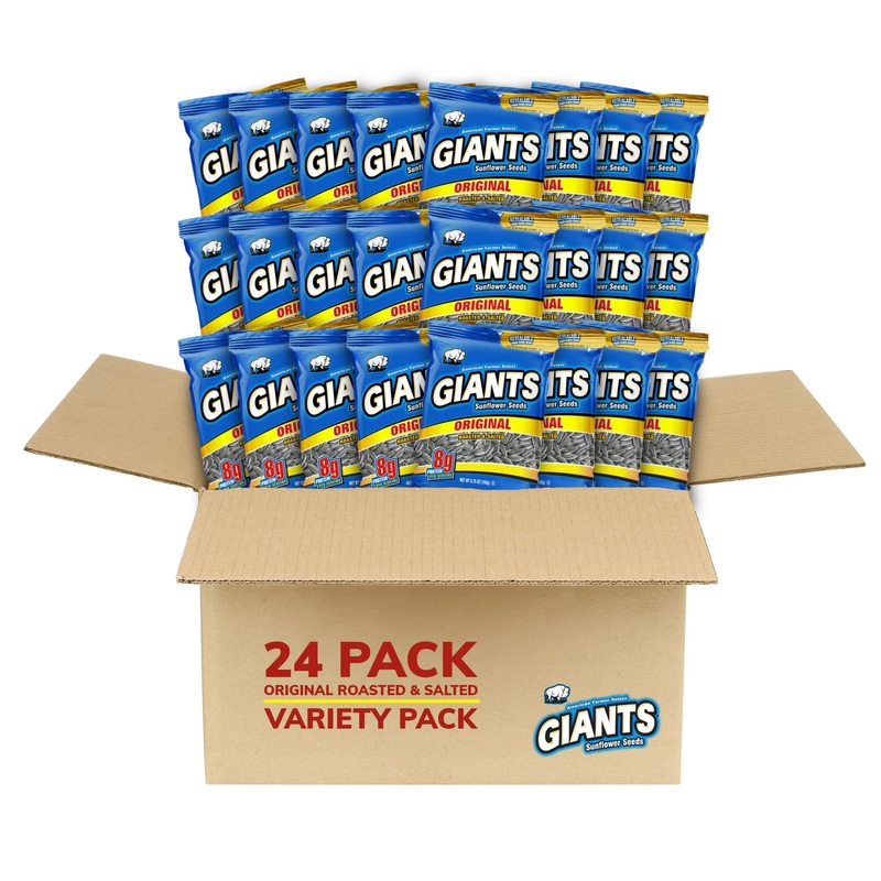 Giants Original Sunflower Seeds – Sunflower Seeds To Eat, Sunflower Seeds Bulk, Lightly Salted Sunflower Seeds For Eating, High
