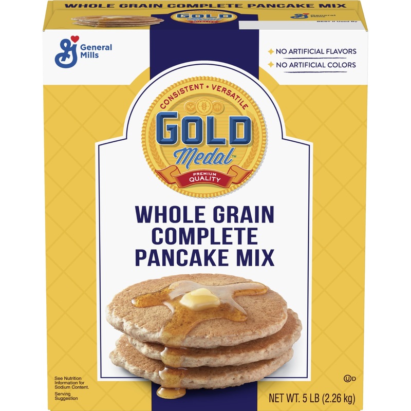 Gold Medal Whole Grain Complete Pancake Mix, Wheat , 5 Lb Box (Pack Of 6)