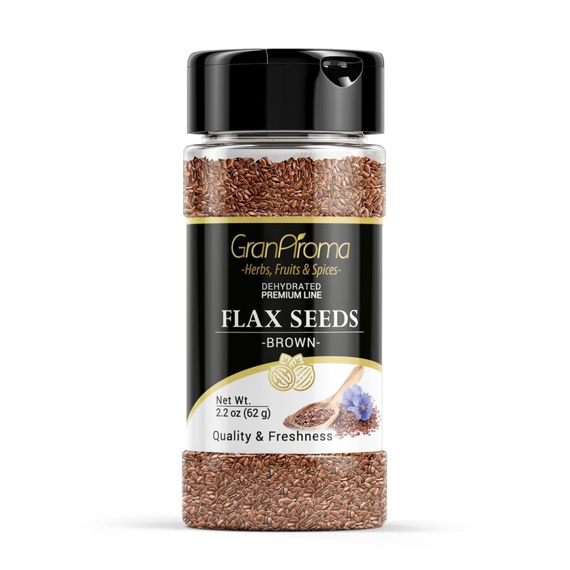Granaroma Brown Flax Seeds, Baking, Egg Replacement, Linseeds (2.2 Ounce)