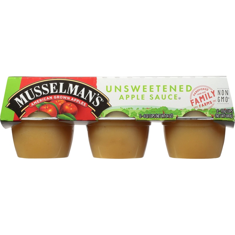 Musselman’S Natural Unsweetened Applesauce 6 – 4 Oz Cups (Pack Of 12)