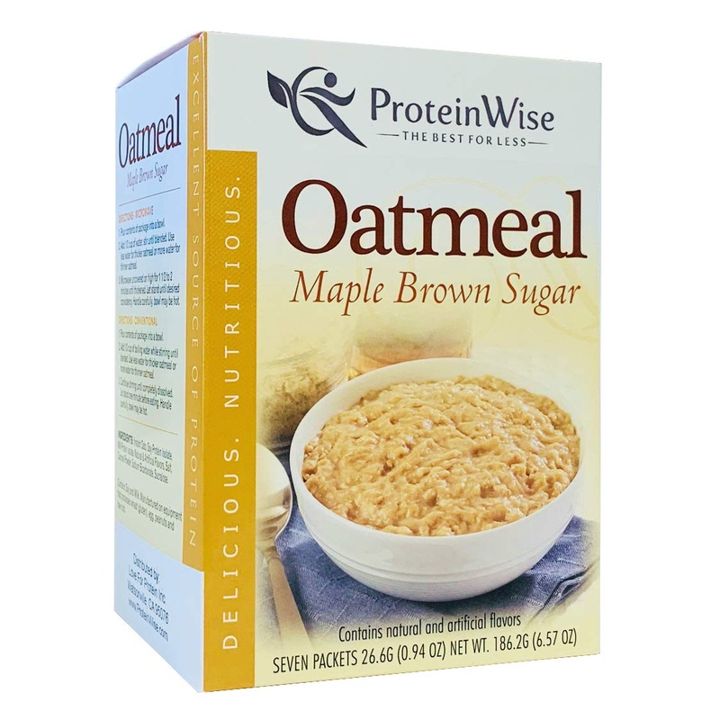 Proteinwise – High Protein Maple And Brown Sugar Oatmeal, Instant Oatmeal, Sugar-Free, Low Fat, Low Cholesterol, Kosher, Oatmeal