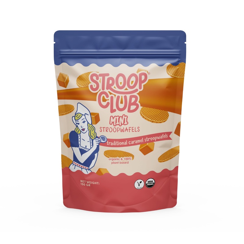 Stroop Club Traditional Organic Mini Stroopwafel Caramel Treats | Vegan, Plant-Based And Dutch-Approved Indulgence – Vegan Waffl
