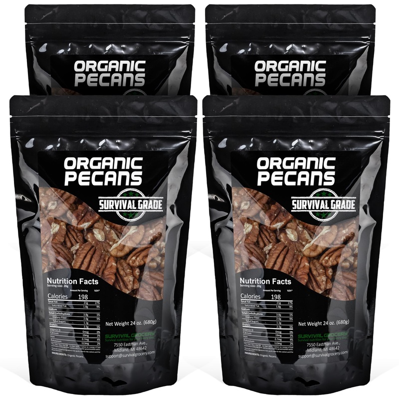 Survival Grocery – Organic Pecans (96 Oz./4 Bags)