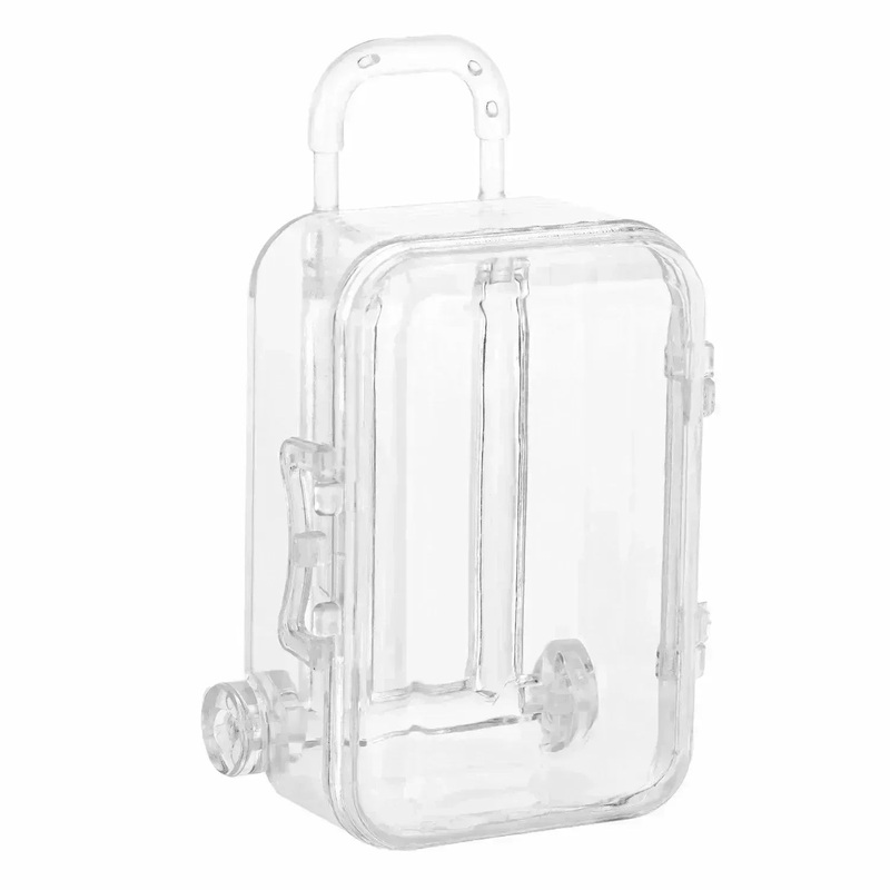 Travel Case Shaped Acrylic Candy Boxes 12 Pack 4.01″X1.65″X2.12″