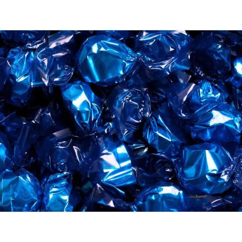 Wrapped Hard Candy Ovals – Blue – Peppermint: 5LB Bag
