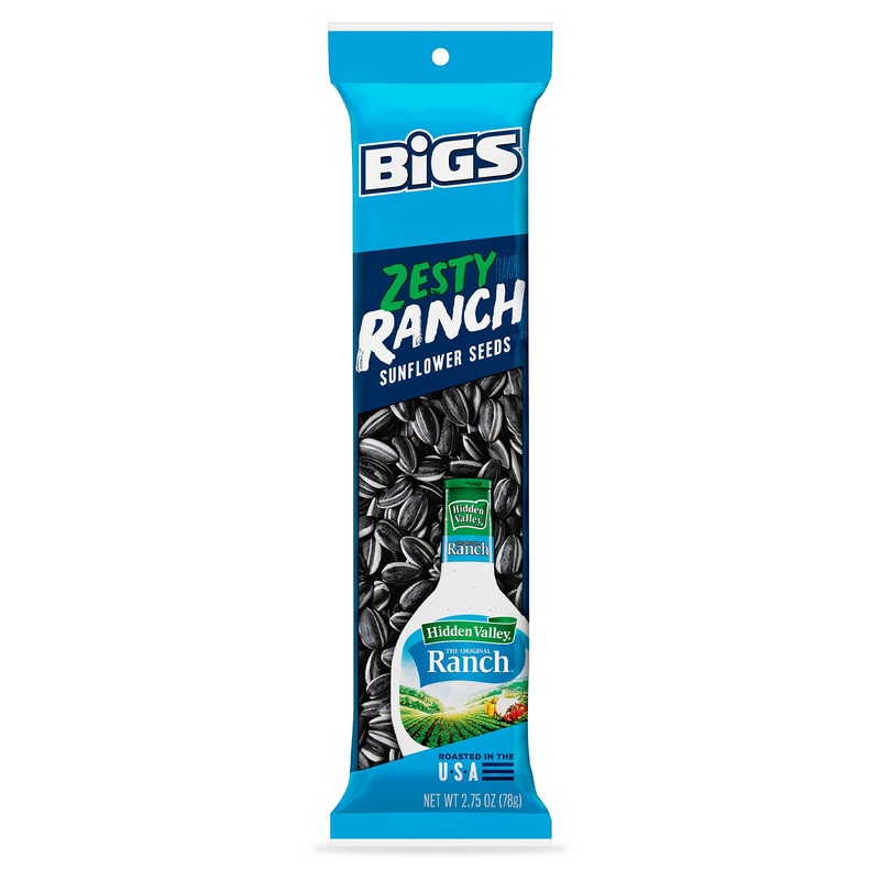 Bigs Hidden Valley Ranch Sunflower Seeds, Keto Friendly Snack, Low Carb Lifestyle, 2.75 Oz Bag