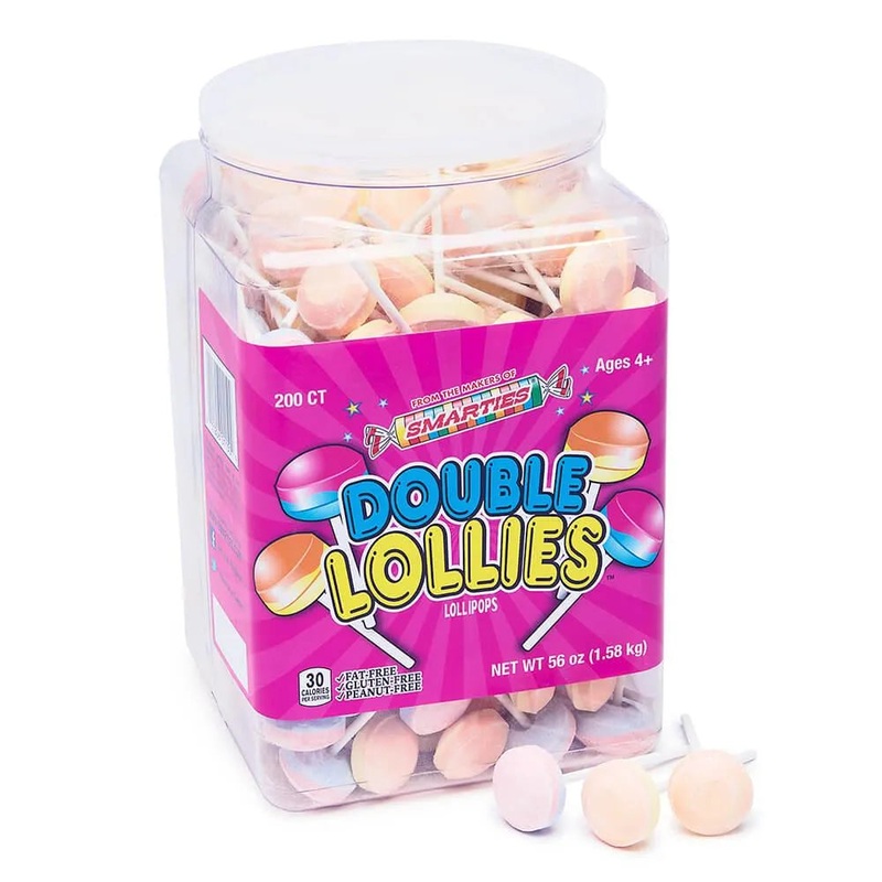 Double Lollies Candy: 200-Piece Tub