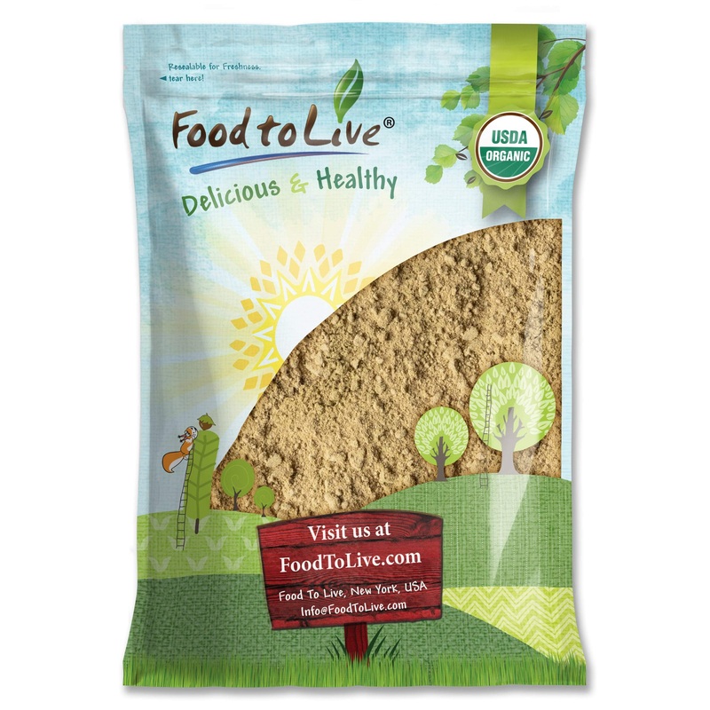 Food To Live Organic Toasted Pumpkin Seeds Protein Powder, 5 Pounds – 60% Protein, Non-Gmo, Pure, Plant Based,Vegan, Kosher, Bul