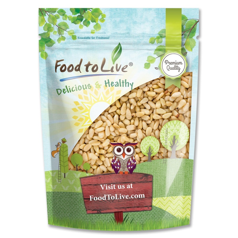 Food To Live – Pine Nuts, 6 Ounces – Whole Raw Pignolias, Unsalted, Kosher. Rich In Vitamin E, Protein. Great For Pesto, Salads,