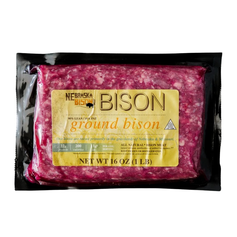 Ground Bison Meat – 4 Lbs. Ground Bison Burger (Individual 1 Lb. Packages) – Nebraska Bison