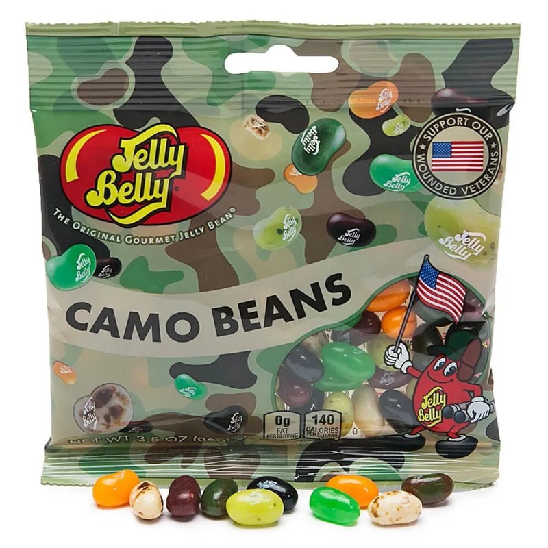 Jelly Belly Camo Jelly Beans 3.5-Ounce Bags – Green: 12-Piece Display