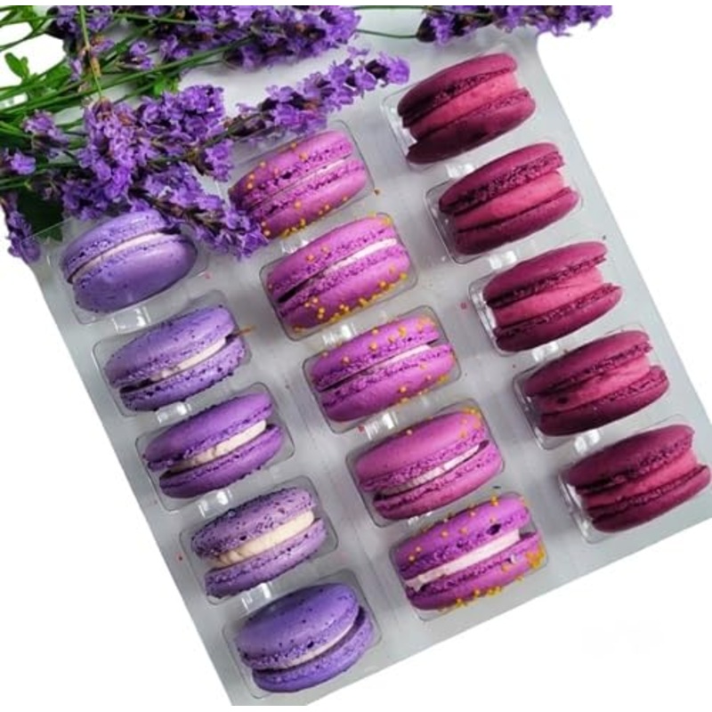 Leilalove Macarons – 15 Lavender, Blueberry Passion Fruit Flavors