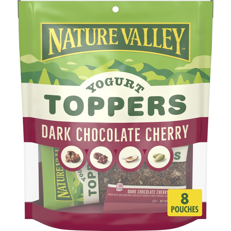 Nature Valley Yogurt Toppers, Dark Chocolate Cherry, 8 Pouches, 8.4 Oz
