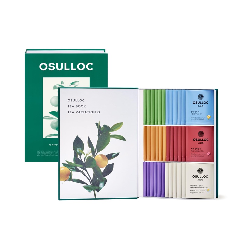 Osulloc Tea Variation ”O” (36 Count, 6 Types X 6 Ea), Elegant & Sophisticated Designed Tea Gift Set, Perfect Tea Set For Your