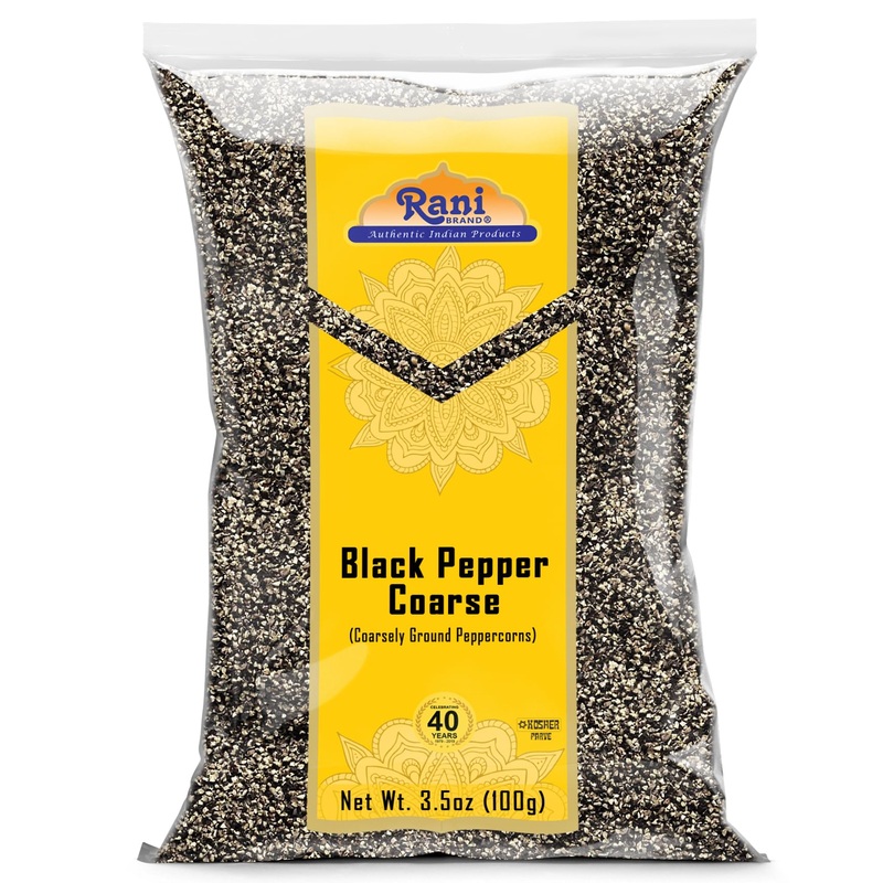 Rani Black Pepper Coarse Ground 28 Mesh (Table Grind) 3.5Oz (100G) ~ All Natural | Vegan | Gluten Friendly | Non-Gmo | Kosher |