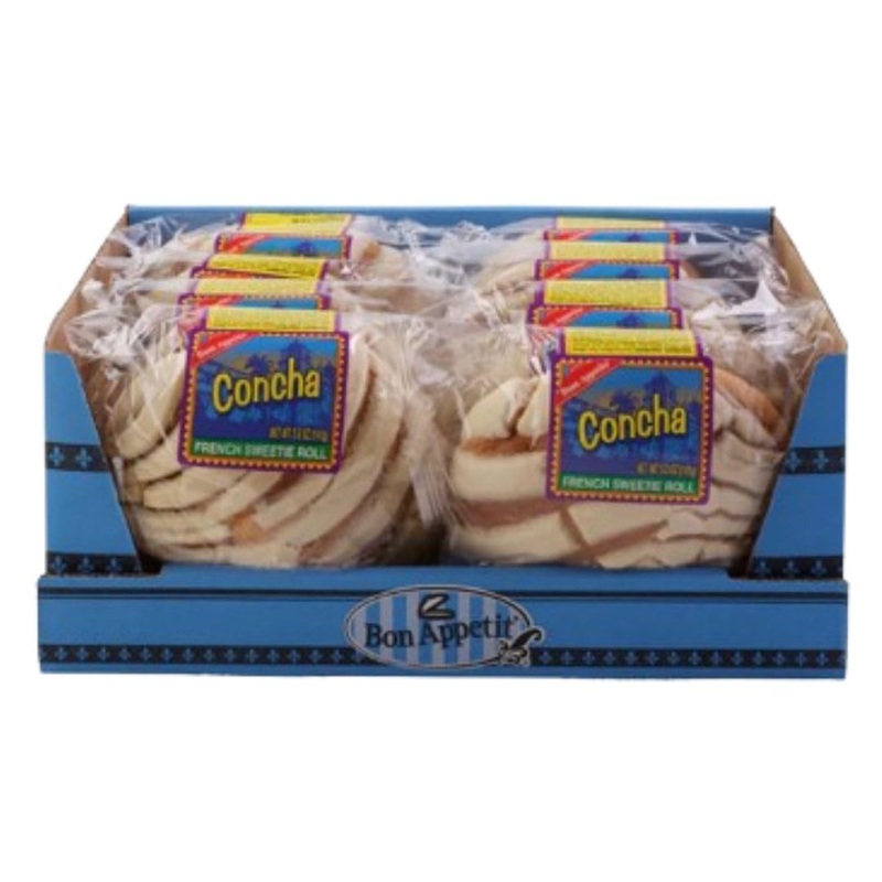 The Snack Store Bundle Bon Appetit Concha French Sweetie Roll, Pack Of 10 (5 Oz)