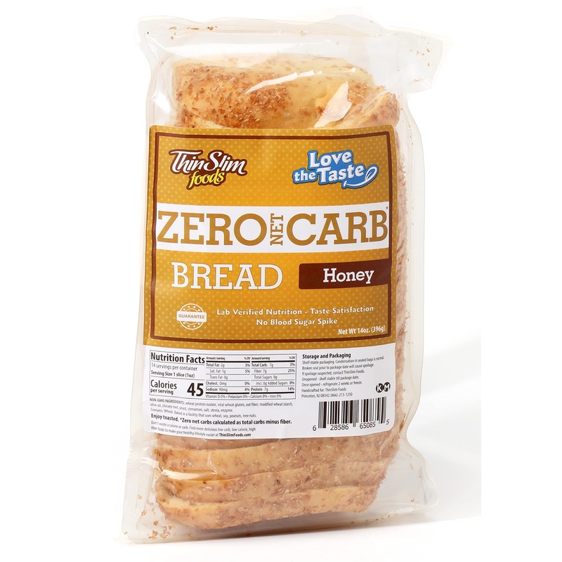 Thinslim Foods Zero Net Carb Keto Bread | Low Carb Bread | Honey (Pack Of 2)