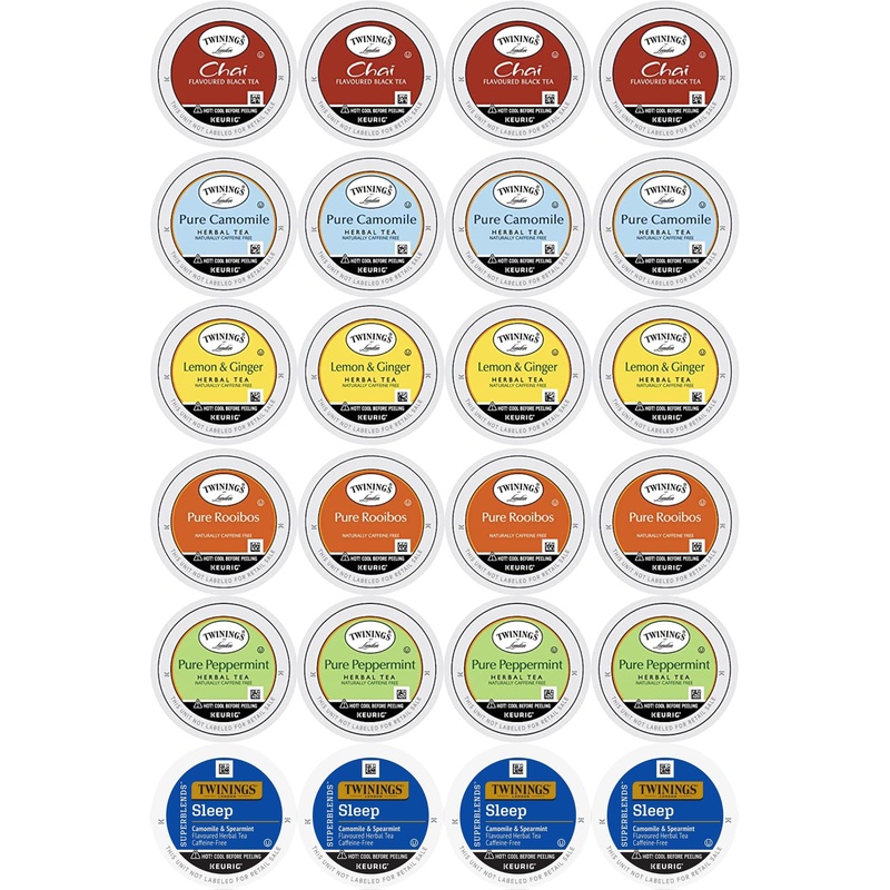 Twinings Tea K-Cup Assortment, Herbal & Black (Pack Of 24) – Perfect Gourmet Gift Set