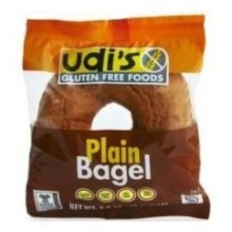 Udis Gluten Free Plain Bagel, 3.5 Ounce — 24 Per Case.
