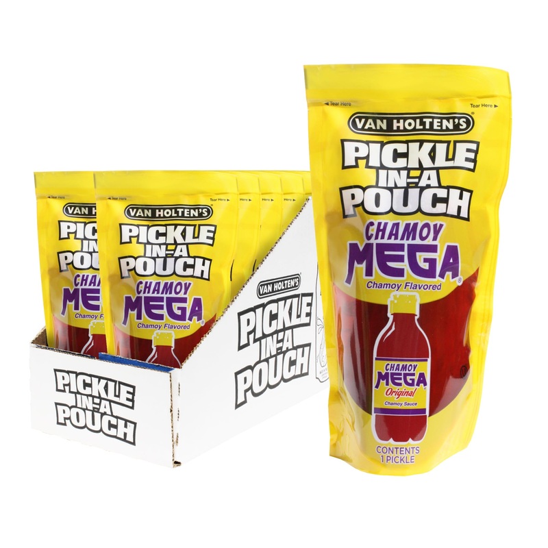Van Holten’S Pickles – Jumbo Chamoy Pickle-In-A-Pouch – 12 Pack