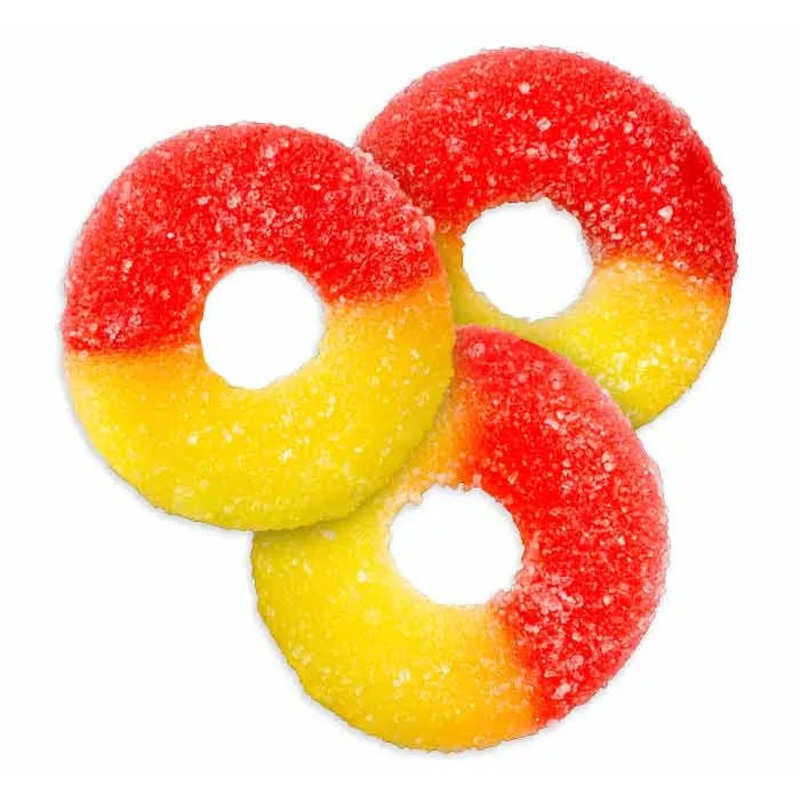 Albanese Strawberry Banana Gummi Rings: 4.5LB Bag